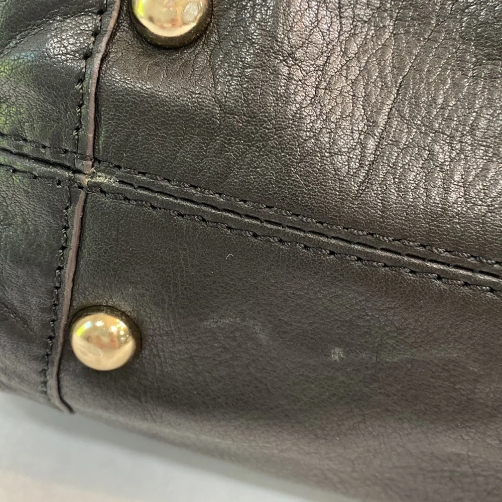 B. Makowsky satchel bag‎ black with brown accents